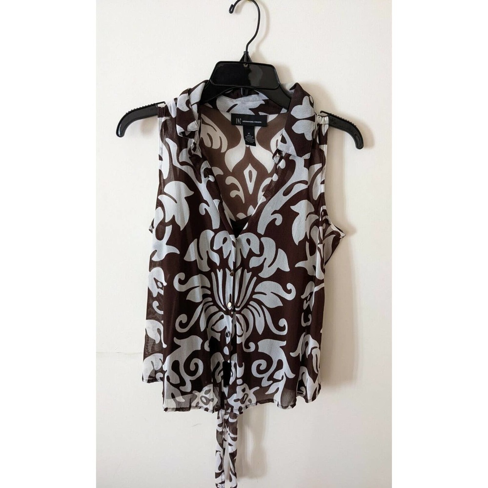 INTERNATIONAL CONCEPTS Medium Women's Button Down Blouse